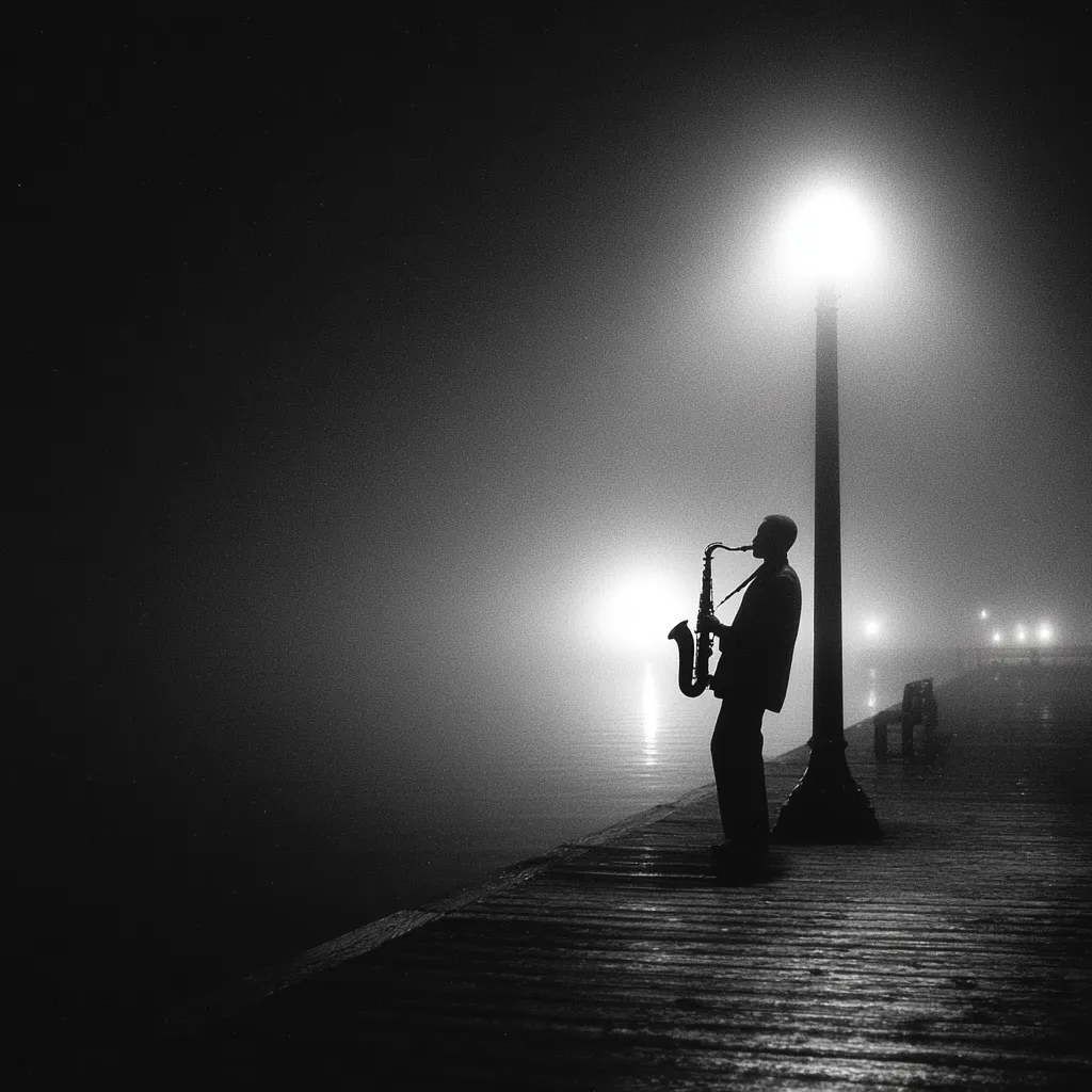 안개 낀 부둣가